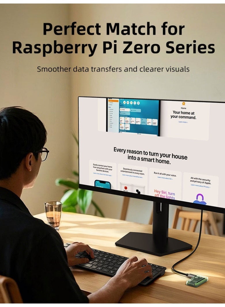 كابل تايم كابل HDMI صغير ثنائي الاتجاه بدقة 8K60 هرتز، طوله 10 أقدام، متوافق مع كاميرا Raspberry Pi Zero وكاميرا الفيديو - Image 5